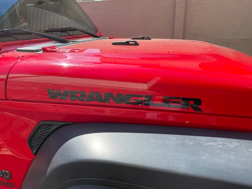 2PCS Balck Jeep "Wrangler" Engine Hood Decal Stickers