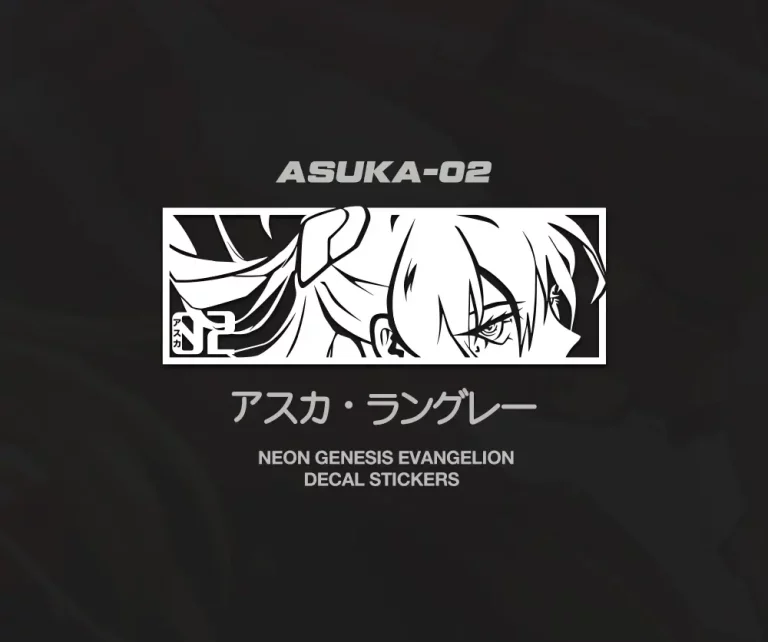 Eva 02 Asuka Langley JDM Anime car sticker