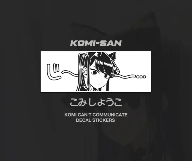 Komi-San JDM Anime Car Stickers Decal