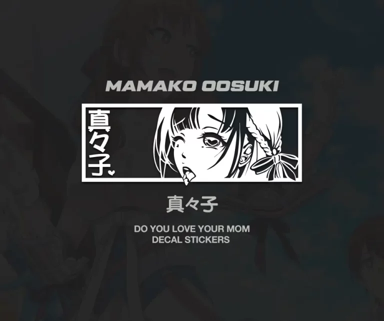 Okaasan Mamako JDM waifu anime car stickers decal