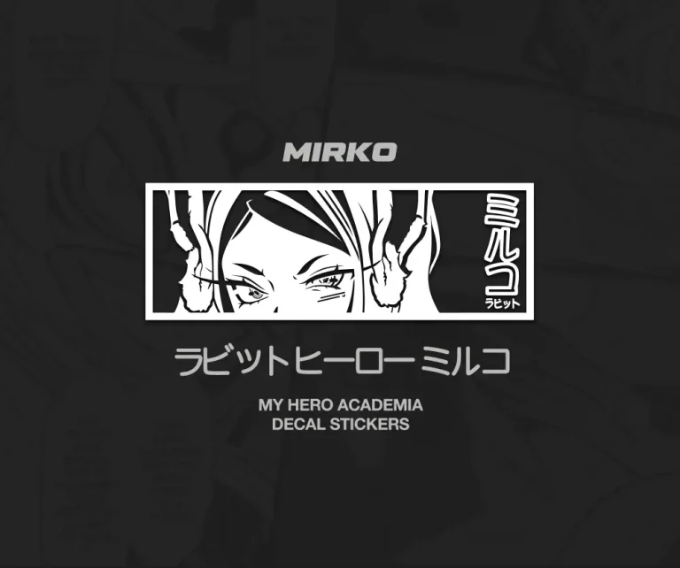 Rabbit Hero Mirko JDM Anime Car Stickers Decal