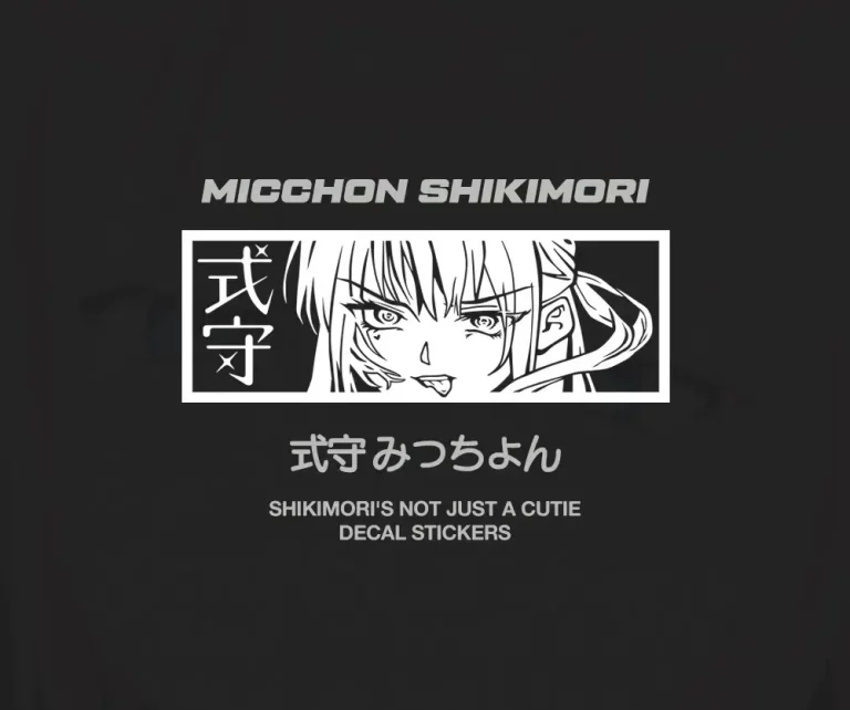 Micchon Shikimori JDM Anime Car Stickers Decal