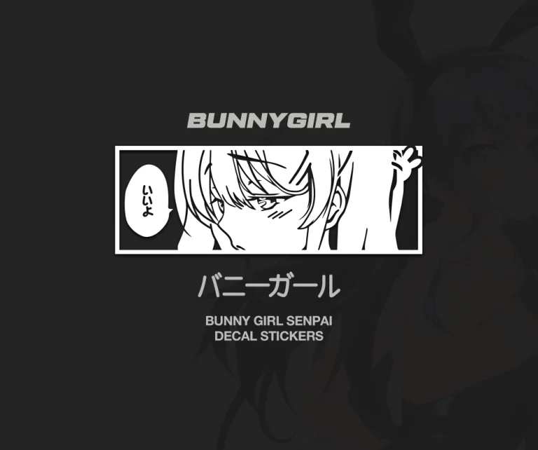 Bunny Girl Waifu Anime Car Stickers Decal